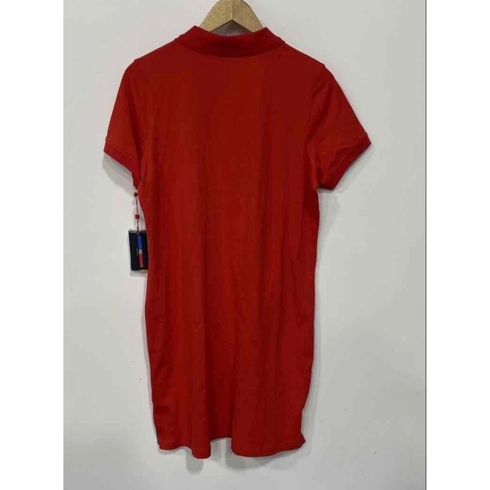 Tommy Hilfiger❤️ Sport Womens Red Polo Mini Dress Short Sleeve Pockets Sz L NWT - Picture 3 of 5